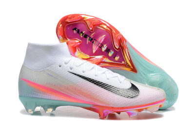 Unisex Nike Air Zoom Mercurial Superfly 10 Elite FG Football Boots - White/Pink/Jade