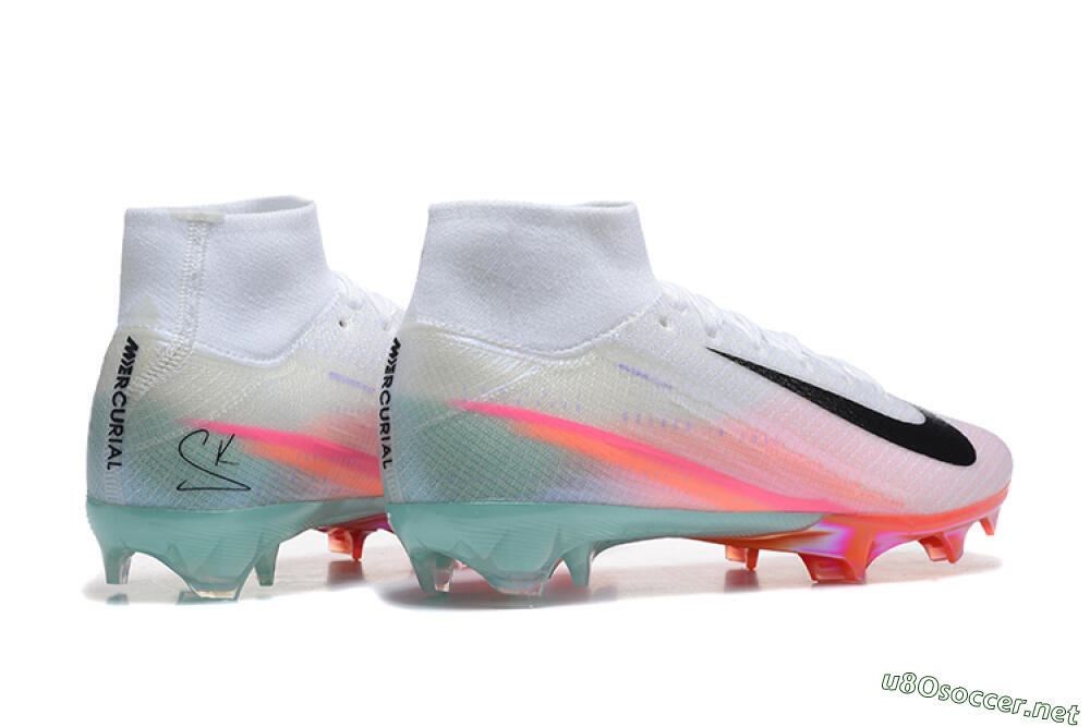 Unisex Nike Air Zoom Mercurial Superfly 10 Elite FG Football Boots - White/Pink/Jade 9
