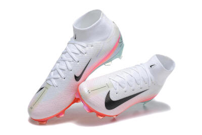 Unisex Nike Air Zoom Mercurial Superfly 10 Elite FG Football Boots - White/Pink/Jade