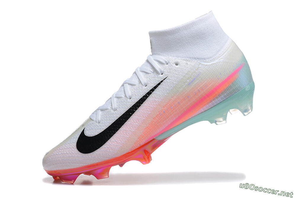 Unisex Nike Air Zoom Mercurial Superfly 10 Elite FG Football Boots - White/Pink/Jade 8