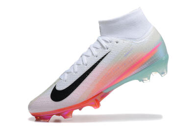 Unisex Nike Air Zoom Mercurial Superfly 10 Elite FG Football Boots - White/Pink/Jade