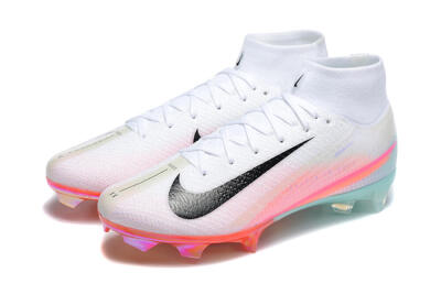 Unisex Nike Air Zoom Mercurial Superfly 10 Elite FG Football Boots - White/Pink/Jade