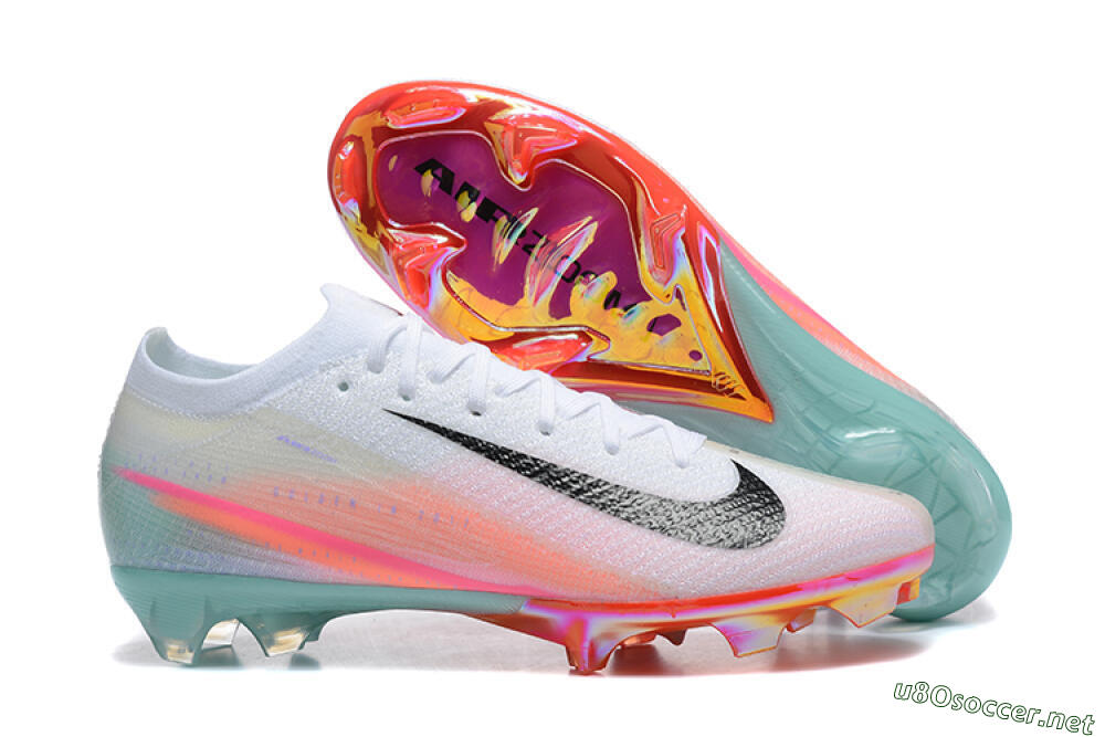 Unisex Nike Air Zoom Mercurial Vapor 16 Elite FG Football Boots - White/Pink/Jade 2