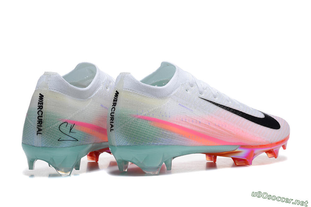 Unisex Nike Air Zoom Mercurial Vapor 16 Elite FG Football Boots - White/Pink/Jade 9