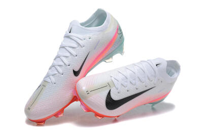 Unisex Nike Air Zoom Mercurial Vapor 16 Elite FG Football Boots - White/Pink/Jade