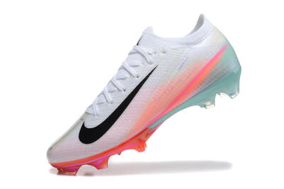 Unisex Nike Air Zoom Mercurial Vapor 16 Elite FG Football Boots - White/Pink/Jade