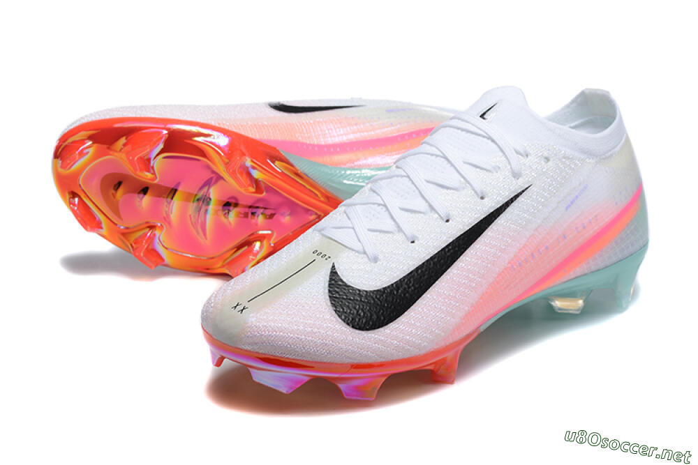 Unisex Nike Air Zoom Mercurial Vapor 16 Elite FG Football Boots - White/Pink/Jade 3