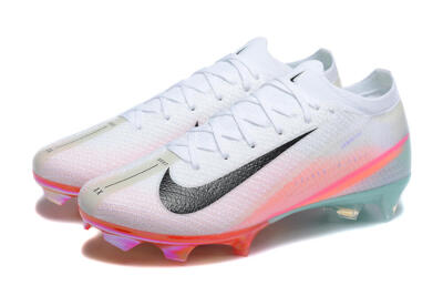 Unisex Nike Air Zoom Mercurial Vapor 16 Elite FG Football Boots - White/Pink/Jade