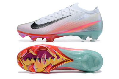 Unisex Nike Air Zoom Mercurial Vapor 16 Elite FG Football Boots - White/Pink/Jade