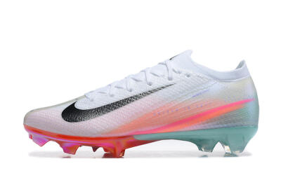 Unisex Nike Air Zoom Mercurial Vapor 16 Elite FG Football Boots - White/Pink/Jade