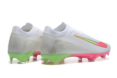 Unisex Nike Air Zoom Mercurial Vapor 16 Elite FG Football Boots - White/Pink/Yellow