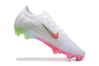 Unisex Nike Air Zoom Mercurial Vapor 16 Elite FG Football Boots - White/Pink/Yellow