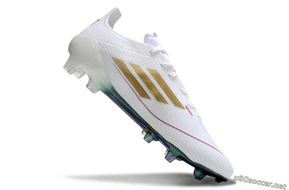 Men's Adidas F50 Elite FG Football Boots - White/Green/Yellow 4