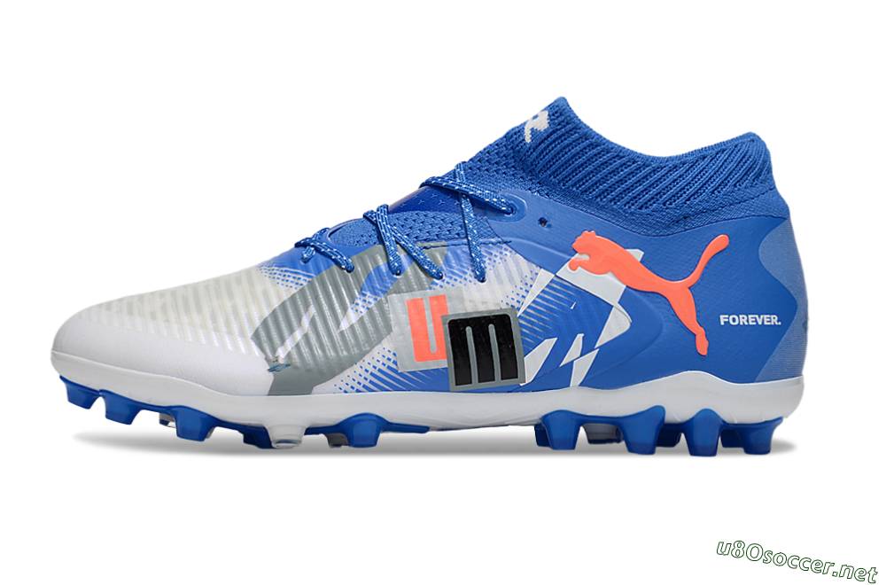 Men's Puma Future 8 Ultimate MG Football Boots - Blue/White/Orange 0