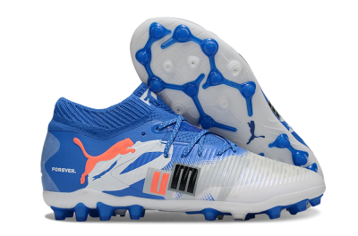 Men's Puma Future 8 Ultimate MG Football Boots - Blue/White/Orange