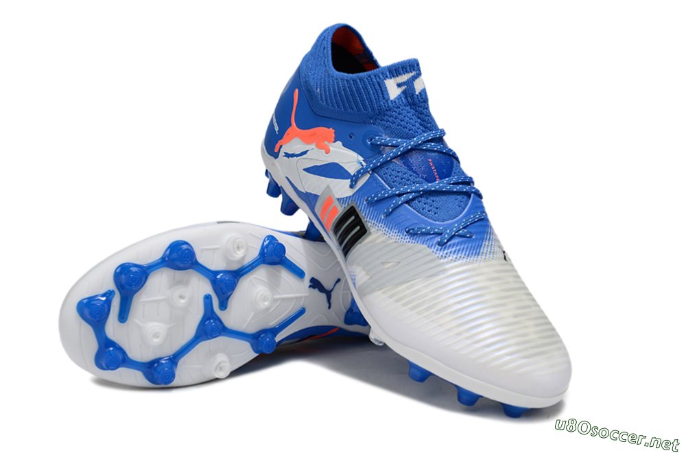 Men's Puma Future 8 Ultimate MG Football Boots - Blue/White/Orange 3