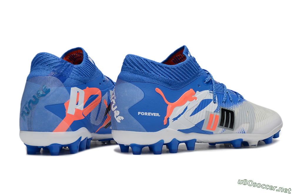 Men's Puma Future 8 Ultimate MG Football Boots - Blue/White/Orange 6