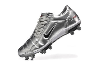 Men's Niken Total 90 III FG Football Boots - Silver/Black
