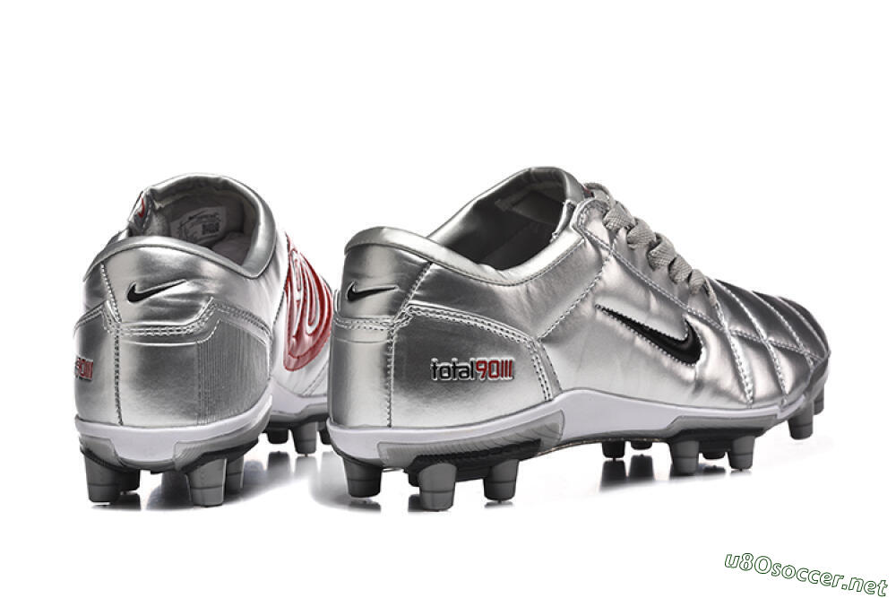 Men's Niken Total 90 III FG Football Boots - Silver/Black 9