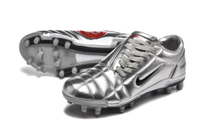 Men's Niken Total 90 III FG Football Boots - Silver/Black