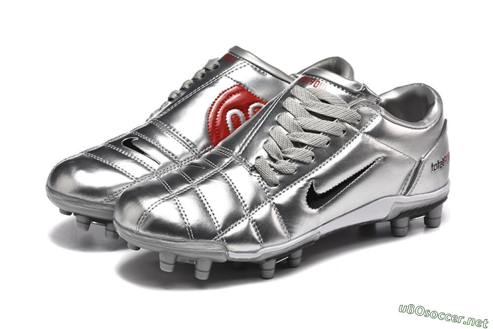Men's Niken Total 90 III FG Football Boots - Silver/Black 5