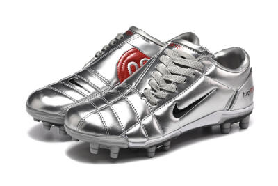 Men's Niken Total 90 III FG Football Boots - Silver/Black