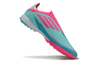 Unisex Adidas F50 Elite Laceless TF Football Shoes - Jade/Pink/White