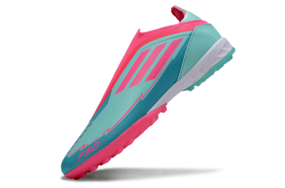Unisex Adidas F50 Elite Laceless TF Football Shoes - Jade/Pink/White
