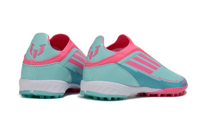 Unisex Adidas F50 Elite Laceless TF Football Shoes - Jade/Pink/White