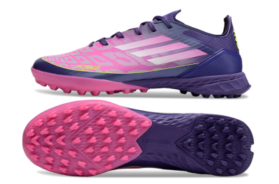 Men's Adidas F50 Pro TF Football Shoes - Pink/Purple/Yellow