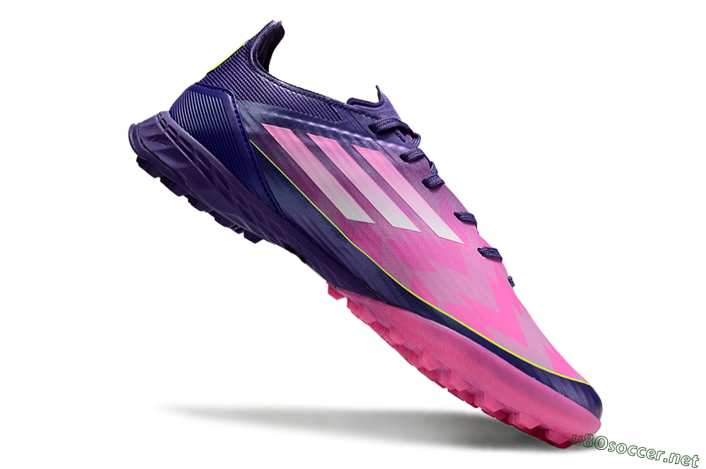 Men's Adidas F50 Pro TF Football Shoes - Pink/Purple/Yellow 4