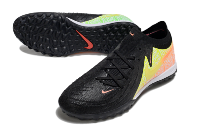 Men's Nike Phantom GX 2 Elite TF Football Shoes - Black/Yellow/Orange