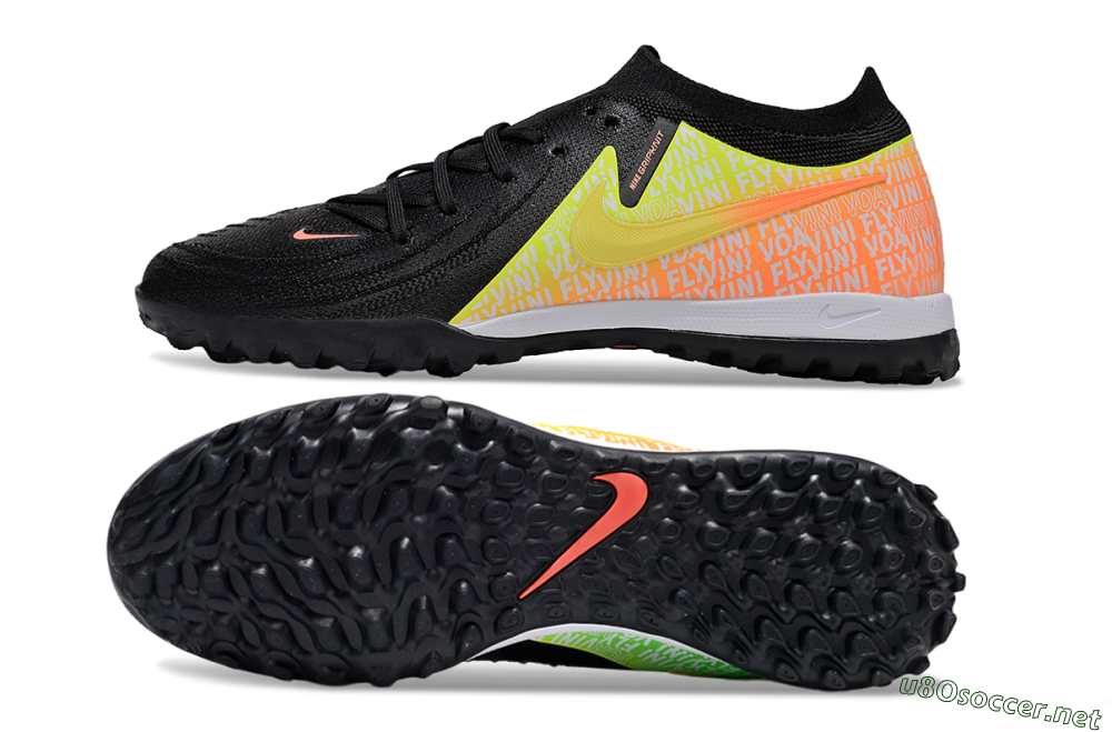 Men's Nike Phantom GX 2 Elite TF Football Shoes - Black/Yellow/Orange 1