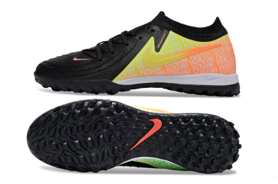 Men's Nike Phantom GX 2 Elite TF Football Shoes - Black/Yellow/Orange