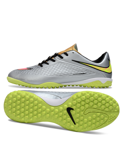 Men's Nike Hypervenom Phantom RGN SE TF Football Shoes - Silver/Yellow/Pink