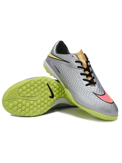 Men's Nike Hypervenom Phantom RGN SE TF Football Shoes - Silver/Yellow/Pink