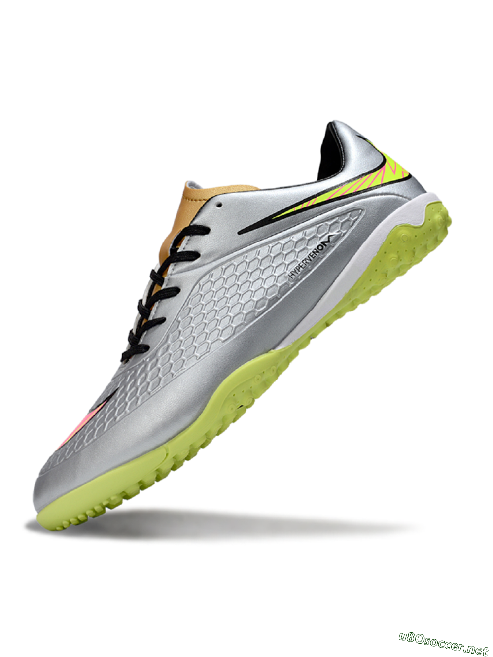 Men's Nike Hypervenom Phantom RGN SE TF Football Shoes - Silver/Yellow/Pink 5