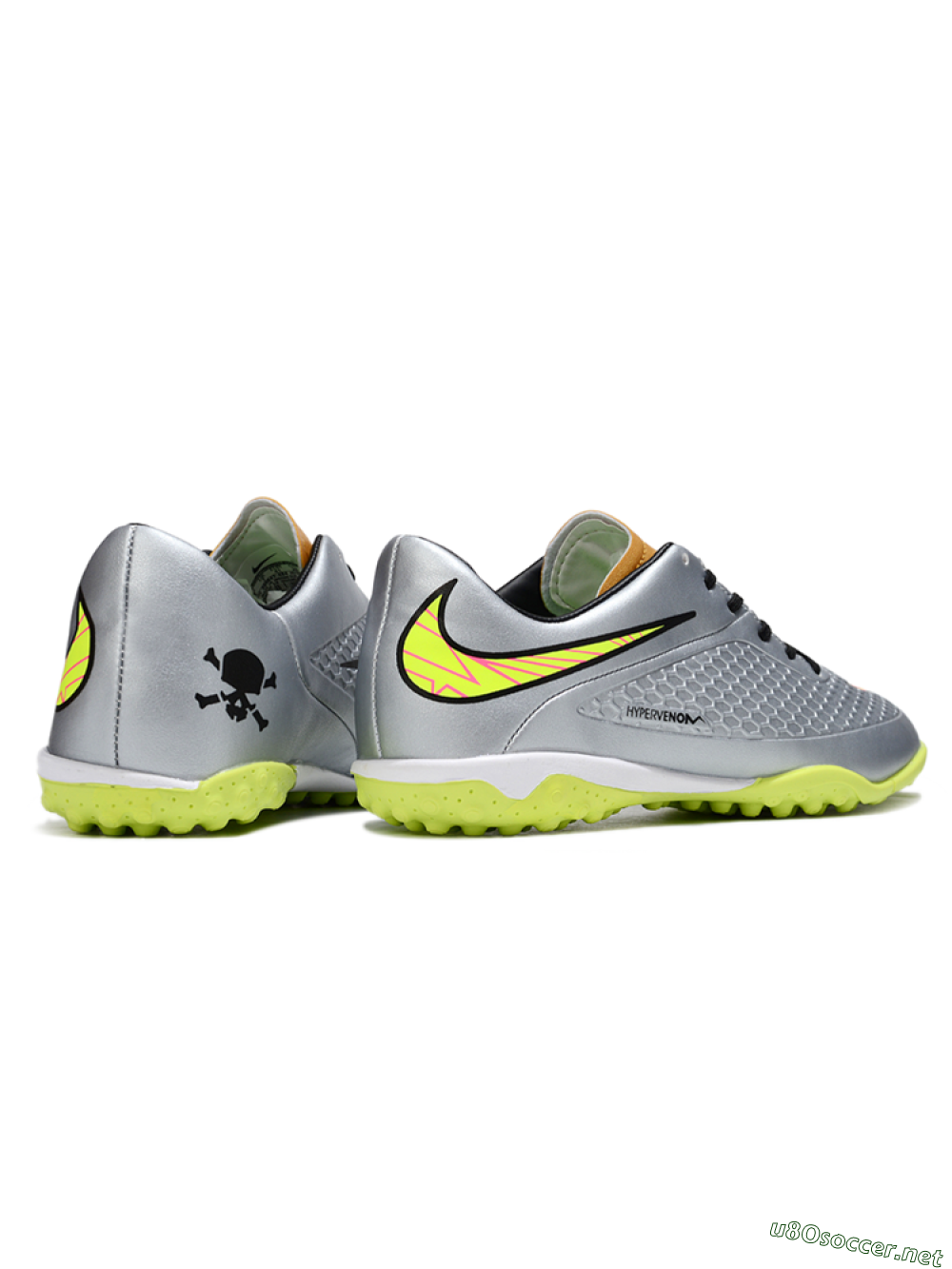 Men's Nike Hypervenom Phantom RGN SE TF Football Shoes - Silver/Yellow/Pink 6