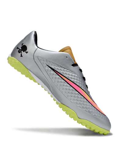 Men's Nike Hypervenom Phantom RGN SE TF Football Shoes - Silver/Yellow/Pink