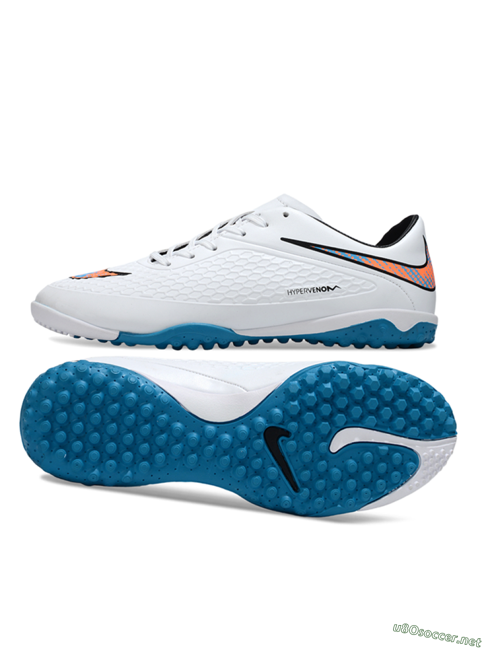 Men's Nike Hypervenom Phantom RGN SE TF Football Shoes - White/Blue/Orange 1