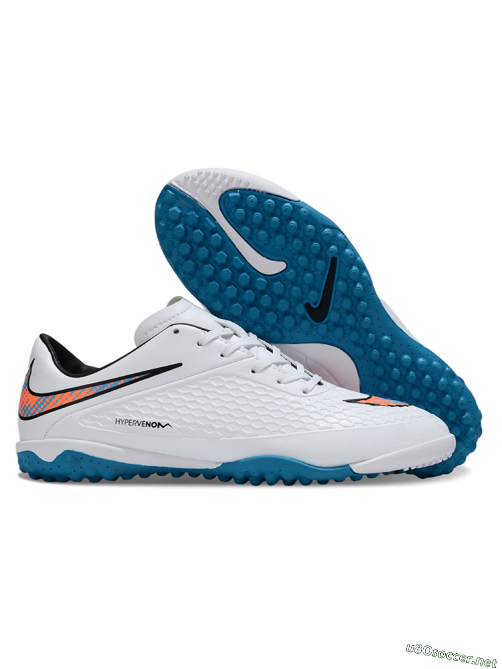 Men's Nike Hypervenom Phantom RGN SE TF Football Shoes - White/Blue/Orange 2