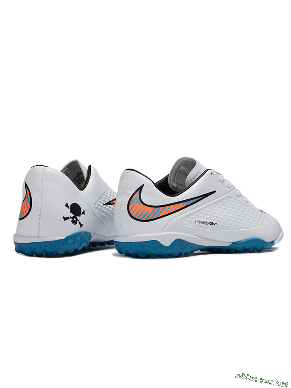 Men's Nike Hypervenom Phantom RGN SE TF Football Shoes - White/Blue/Orange 6