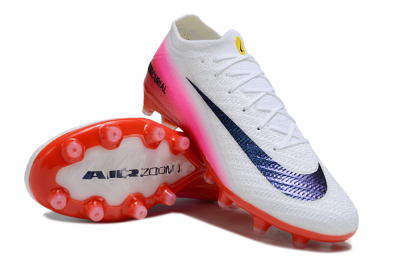 Unisex Nike Air Zoom Mercurial Vapor 16 Elite AG Football Boots - White/Blue/Pink