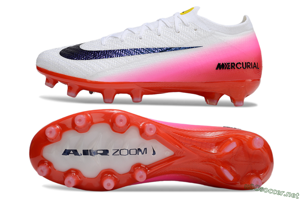 Unisex Nike Air Zoom Mercurial Vapor 16 Elite AG Football Boots - White/Blue/Pink 1