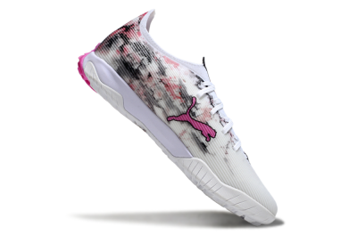 Men's Puma Ultra 5 Ultimate TF Football Shoes - White/Black/Pink
