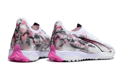 Men's Puma Ultra 5 Ultimate TF Football Shoes - White/Black/Pink