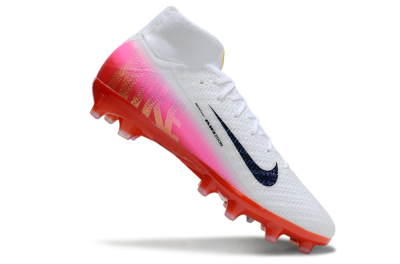 Unisex Nike Air Zoom Mercurial Superfly 10 Elite AG Football Boots - White/Black/Pink