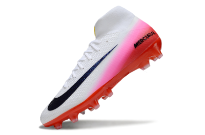 Unisex Nike Air Zoom Mercurial Superfly 10 Elite AG Football Boots - White/Black/Pink