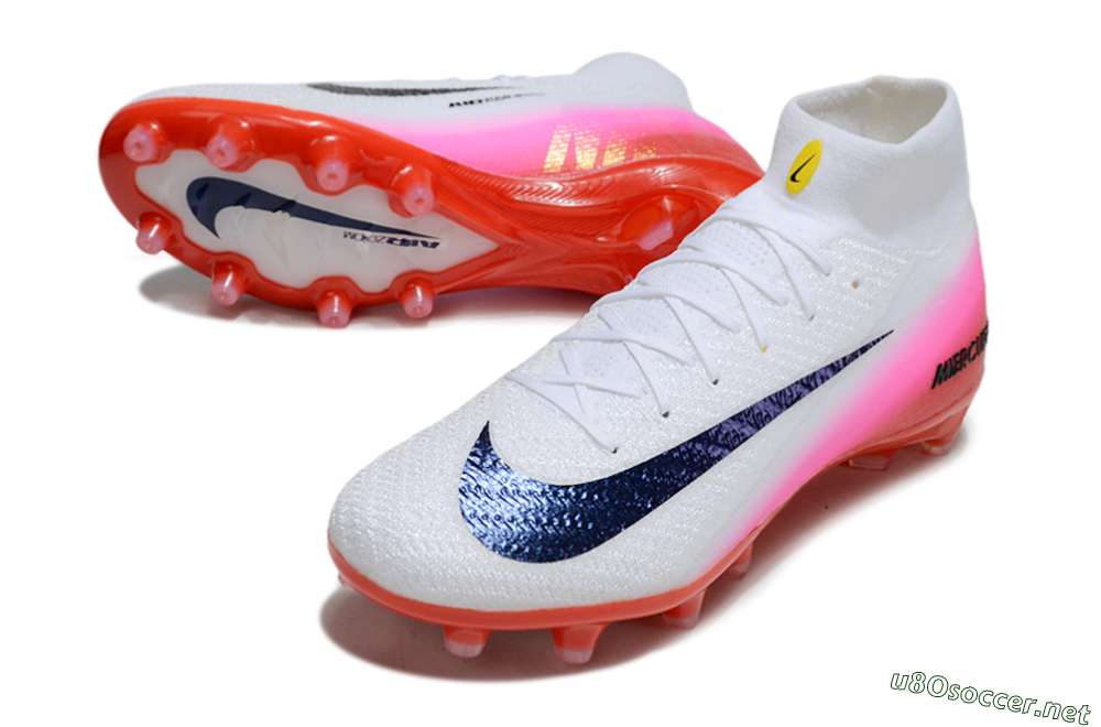 Unisex Nike Air Zoom Mercurial Superfly 10 Elite AG Football Boots - White/Black/Pink 3