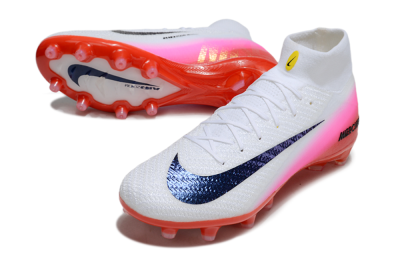 Unisex Nike Air Zoom Mercurial Superfly 10 Elite AG Football Boots - White/Black/Pink